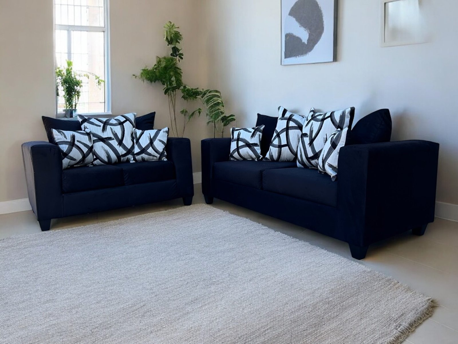Sofa & Loveseat Black (SOLD OUT)