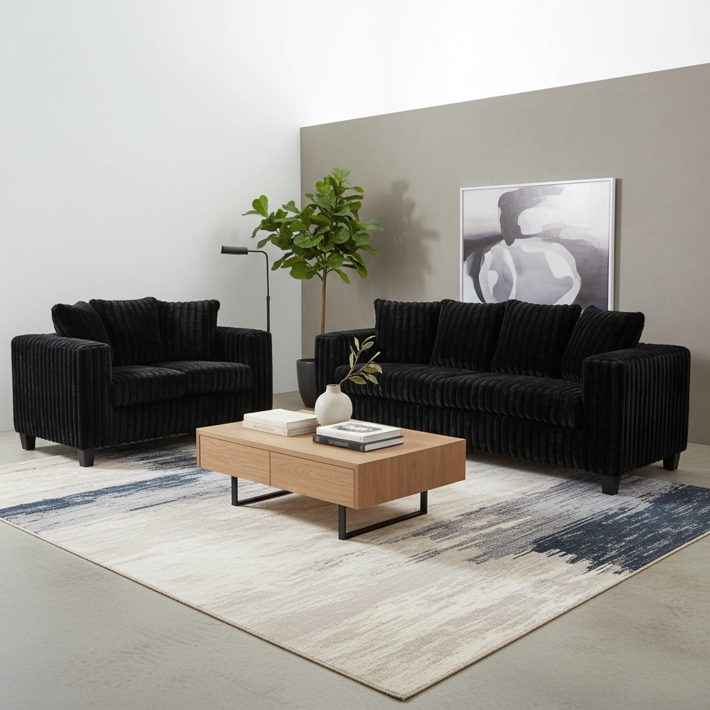 Sofa & Loveseat Hugo Black
