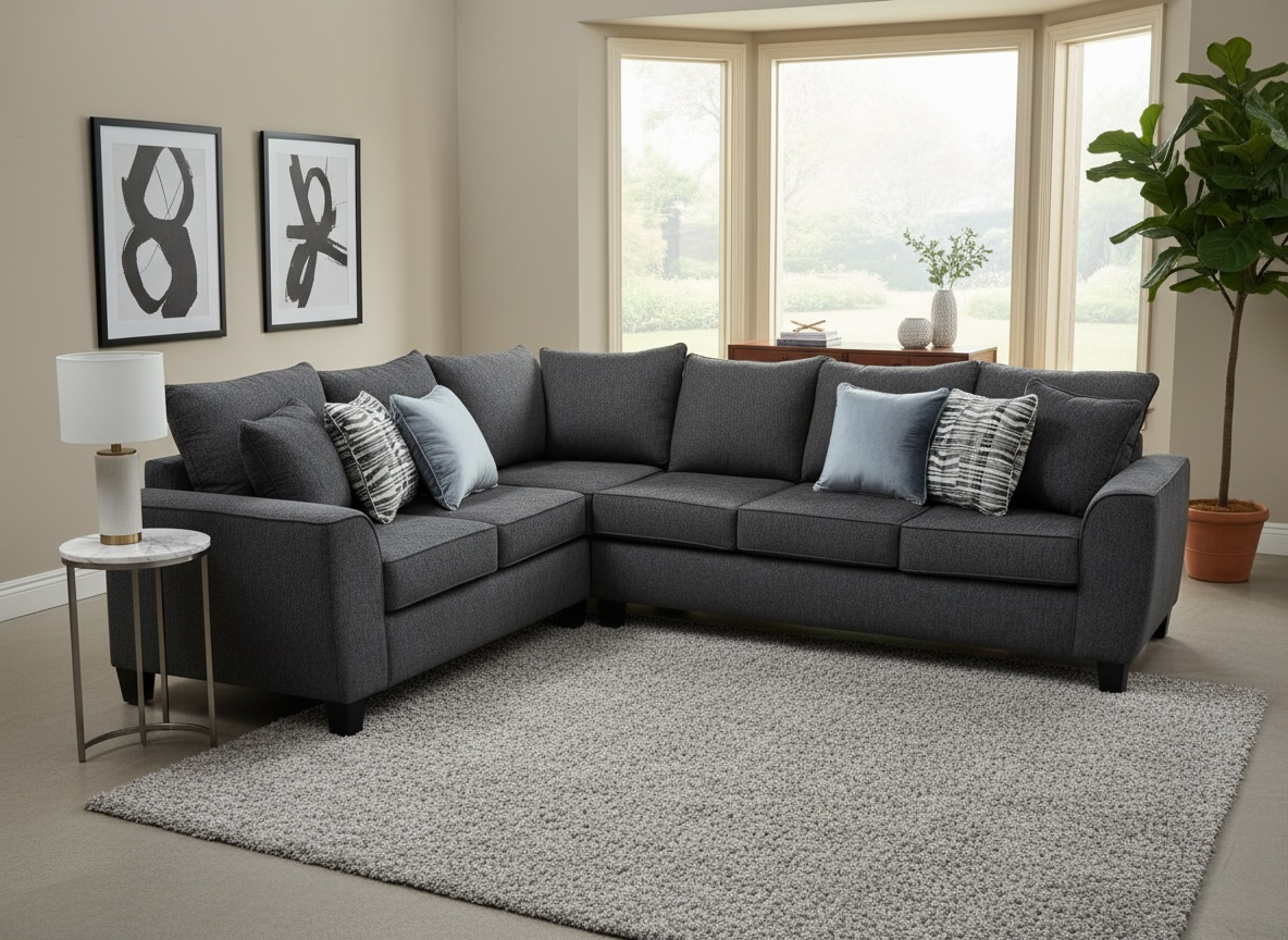 Sectional Atlantic Charcoal (Oversized)