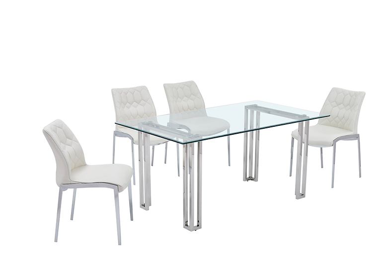 Molly 5 PC Dining Set White