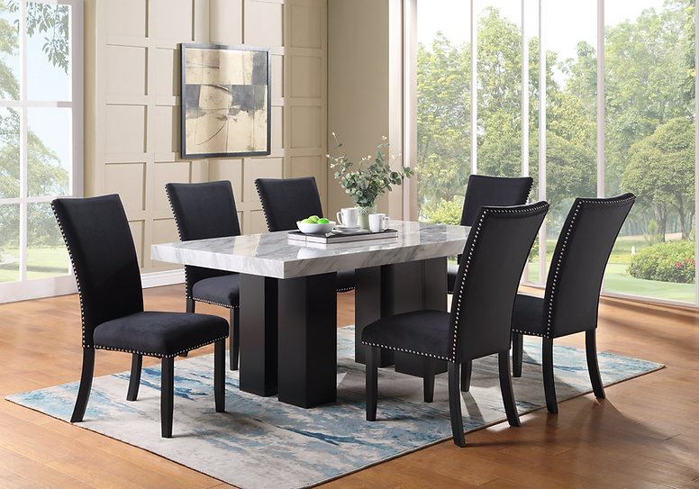 Axel 7PC Dining Set White Top