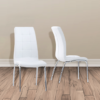 Rectangle Dining Set with White Chairs 7PC
