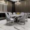 Rebecca Rectangle Marble Dining Set 7PC