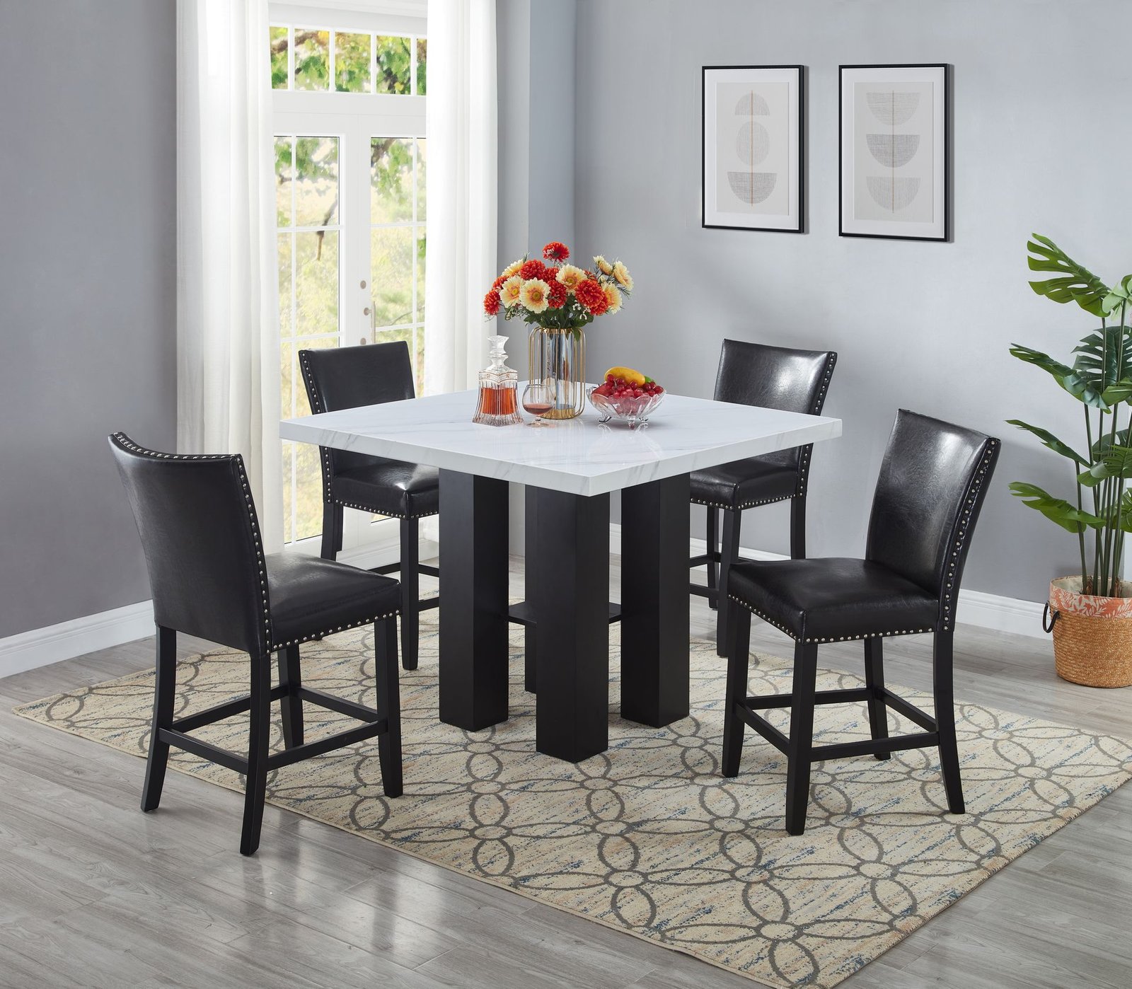 Granada Dining 5 PC Set Black (ETA 7/28)