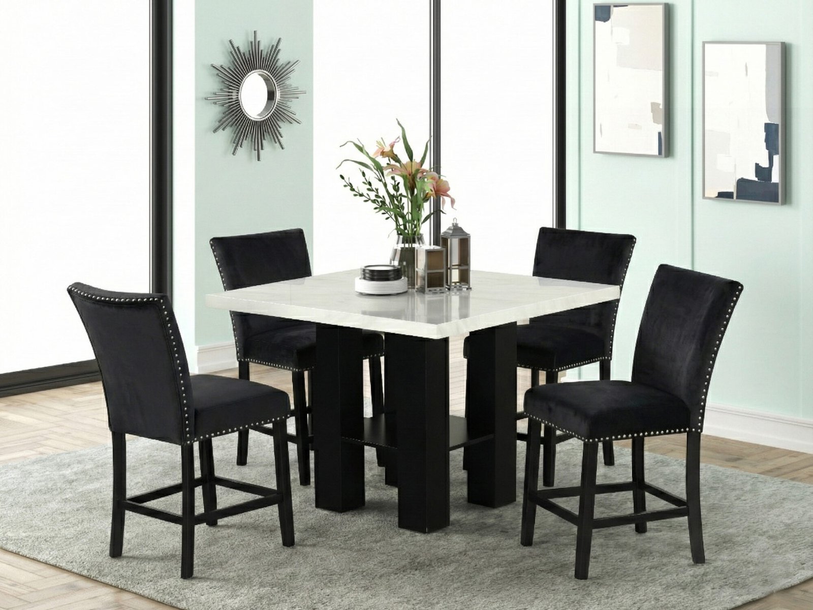 Granada Dining 5 PC Set Black