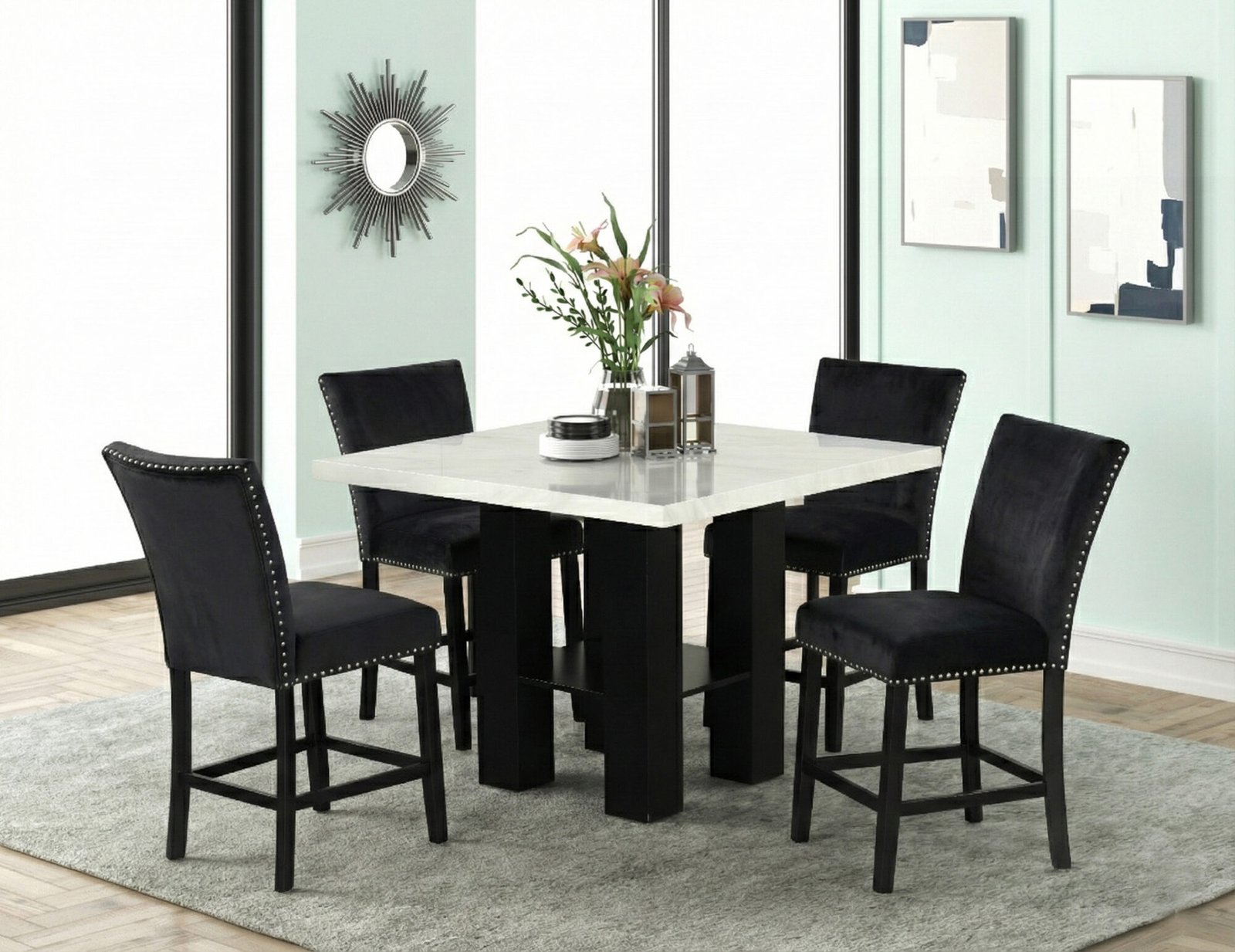 Granada Dining 5 PC Set Black