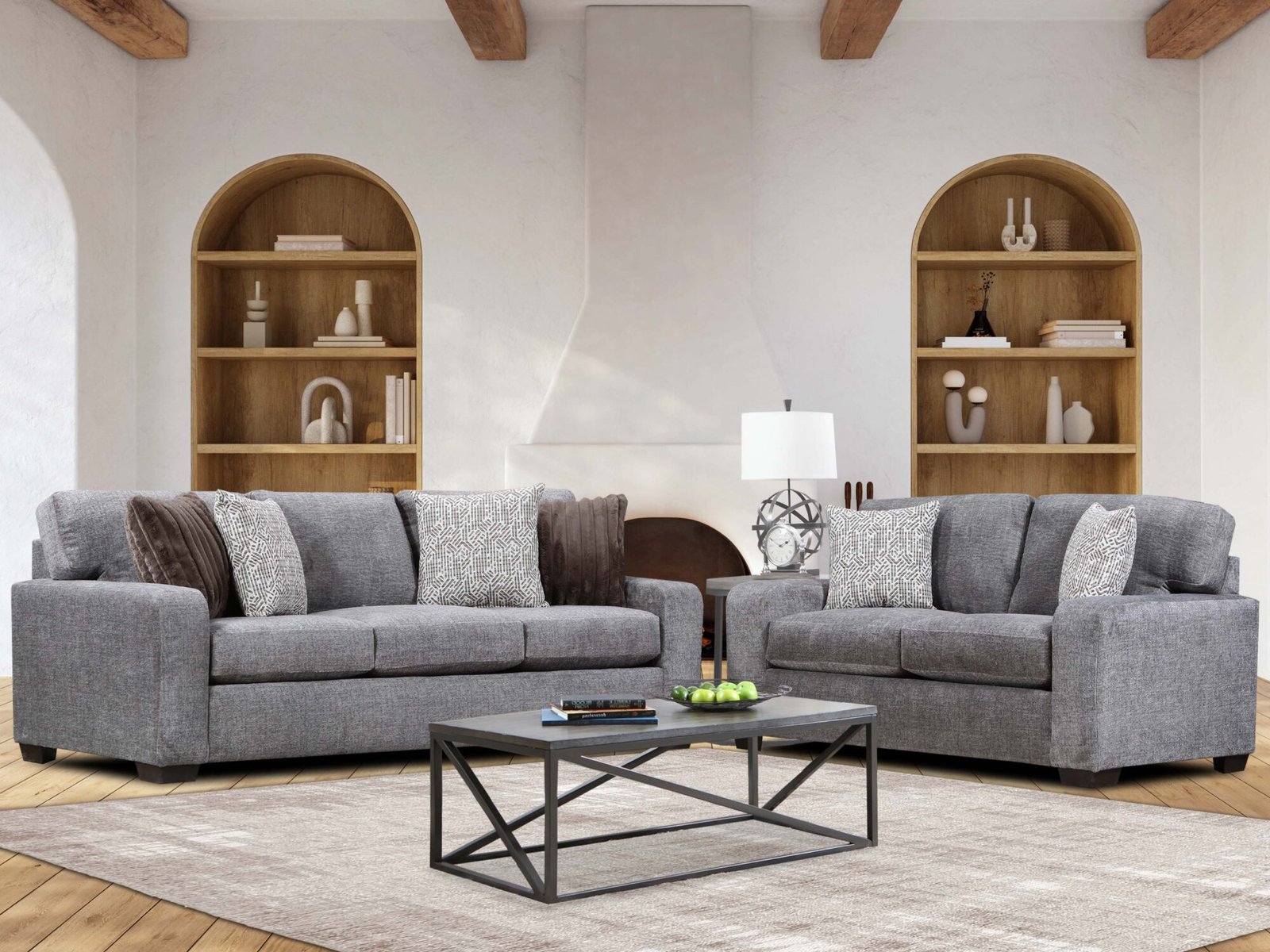 Sofa and Loveseat Taupe
