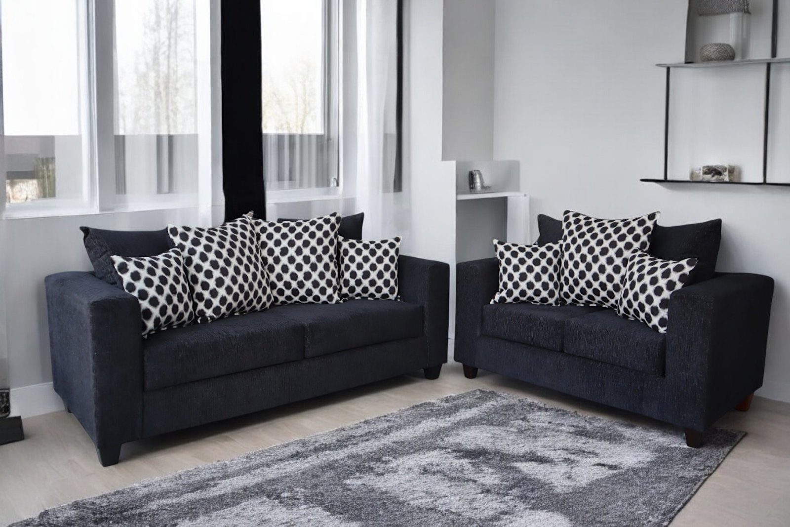 Sofa & Loveseat Black