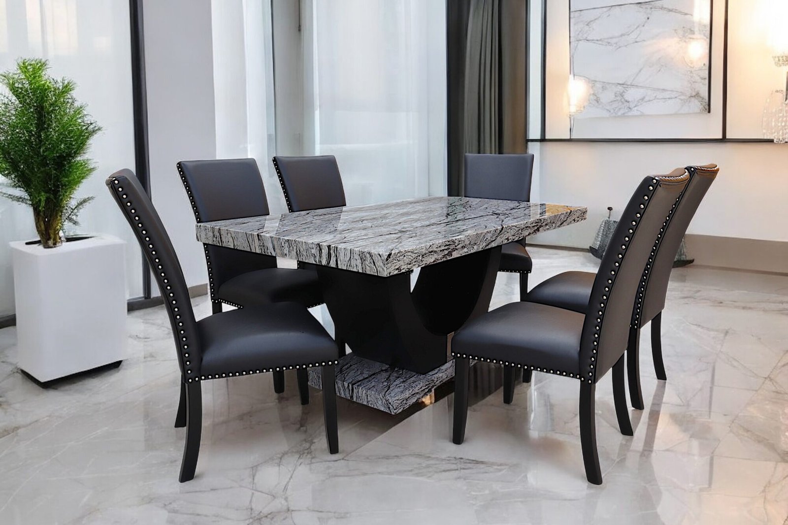 Photoroom_20250630_140458 Viviana 7PC Dining Set Black