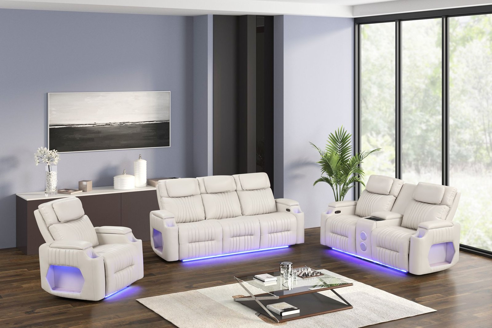 CL7210-G (6) Nancy 3PC Recliner Set Sand