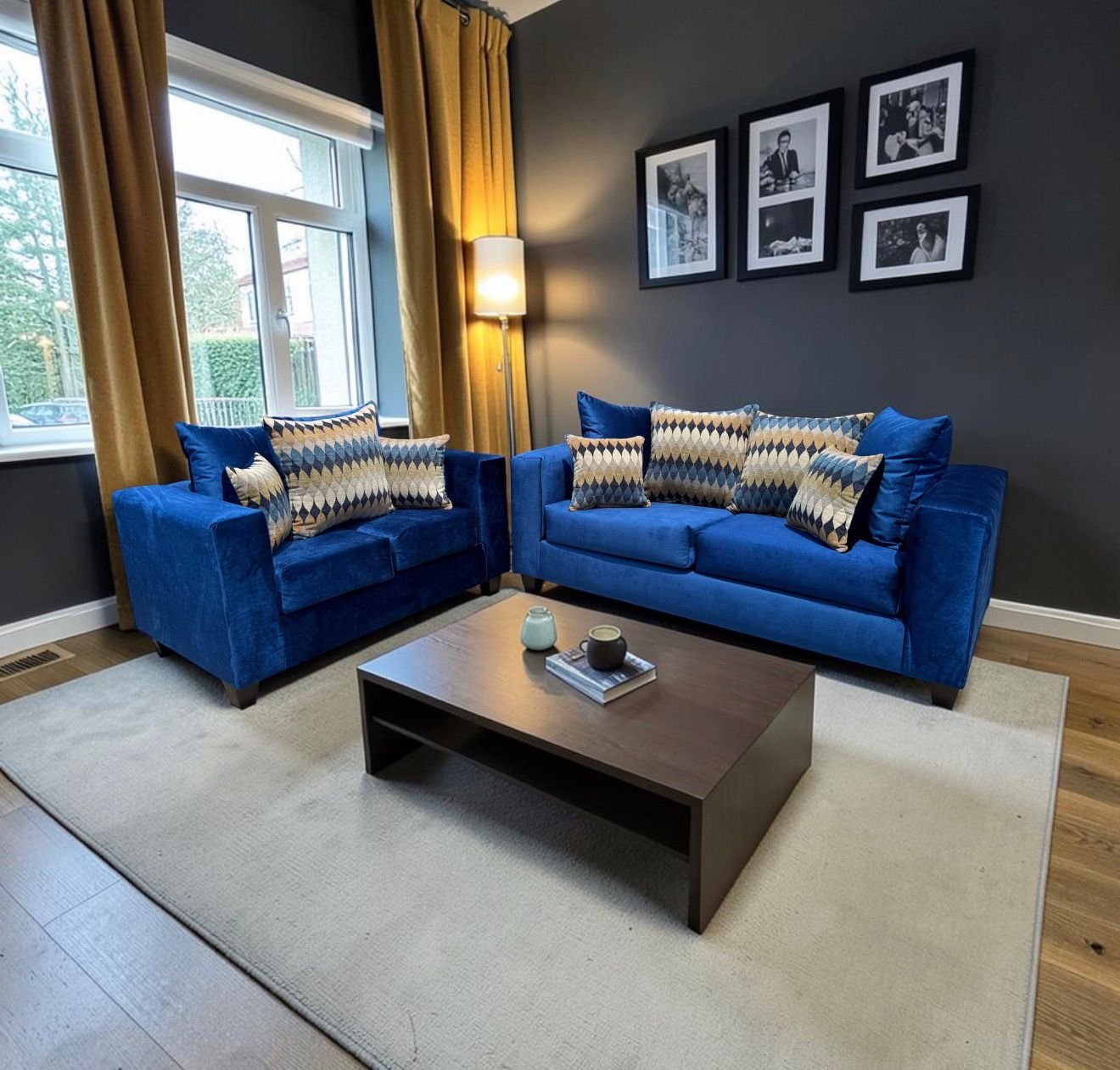 Sofa & Loveseat Blue