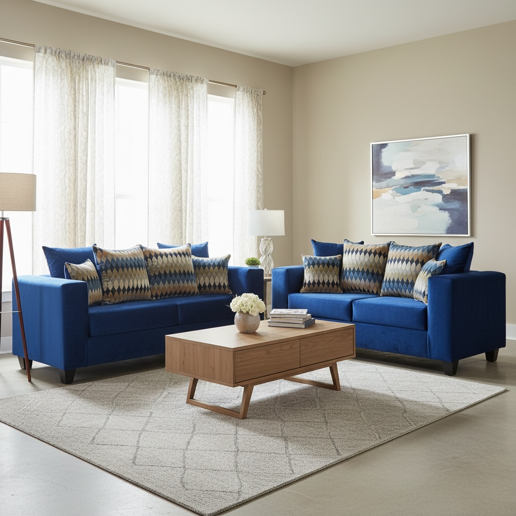 Sofa & Loveseat Blue