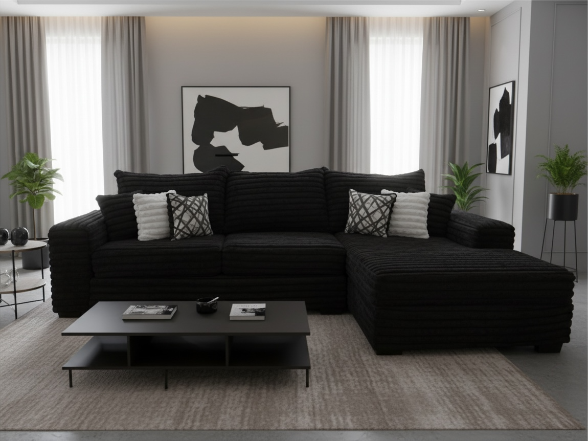 4000 Sectional Black